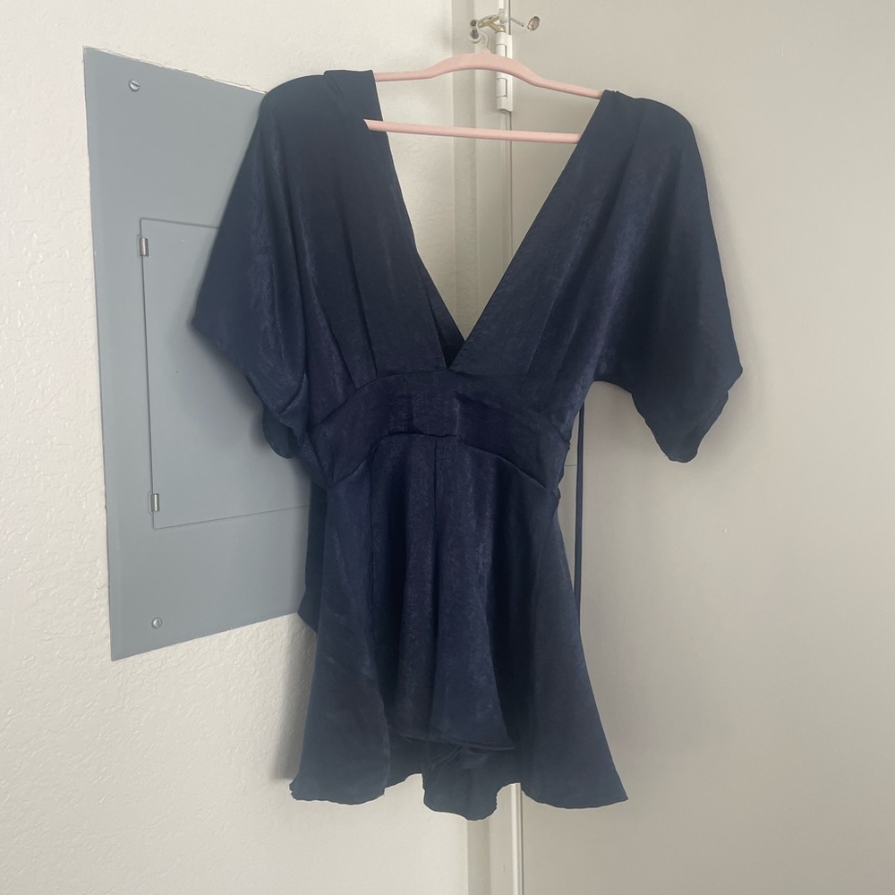 Lucy in the sky dark blue romper
